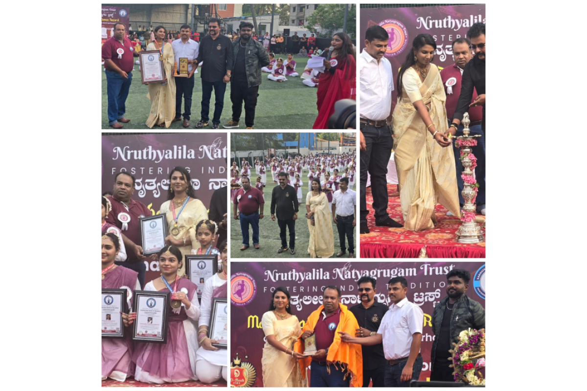 Nruthyalila Natyagrugam Trust Enters Karnataka Book of Records with Grand Bharatanatyam Tribute to Motherhood
